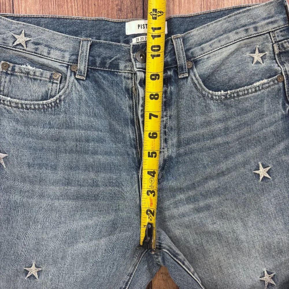 Pistola Charlie Star Embroidered Straight Leg Jean – Supernova Women's Size 29 - Picture 12 of 13